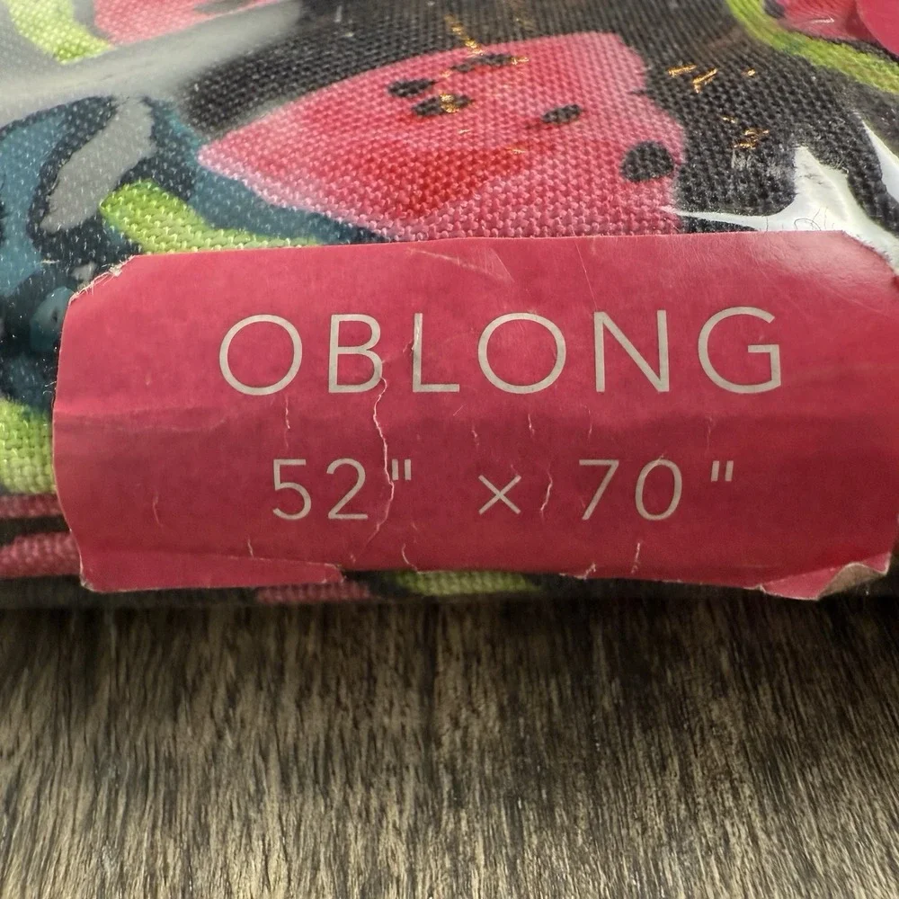Isaac Mizrahi Watermelon Indoor Outdoor Tablecloth Oblong Summer